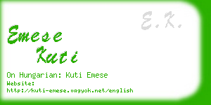 emese kuti business card